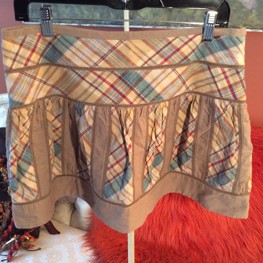 Cute plaid Patchwork Skirt